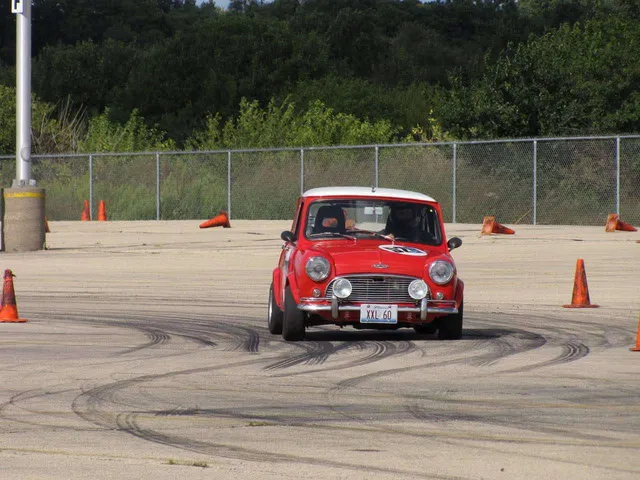 Restored classic British automobile